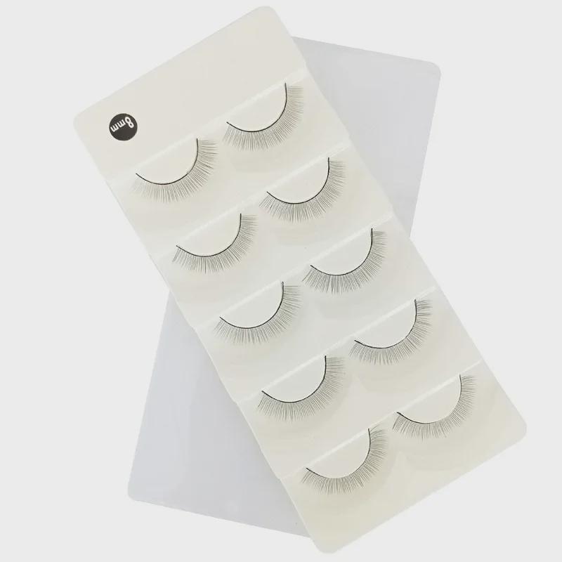 Набор для практики наращивания ресниц: Накладные ресницы Flat Arc 8 мм и 10 мм, 5 пар