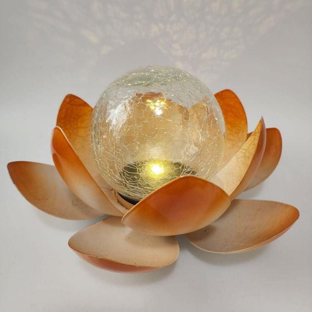 Lotus Shaped Solar Lotus Light Cordless Sculpture Garden Lamp Garden Solar Lights Home Decoration