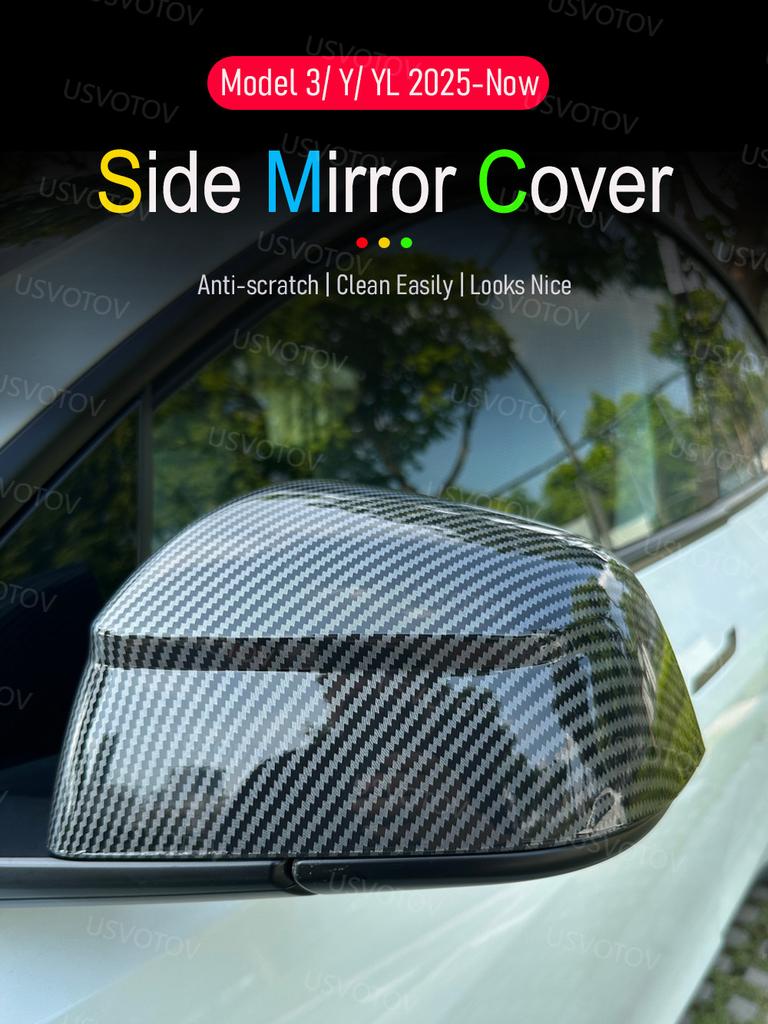 For 2026 2025 Tesla Model Y Juniper Standard Model YL Model 3 Rearview Side Mirror Guards Cover Anti-Scratch Protect Accessories