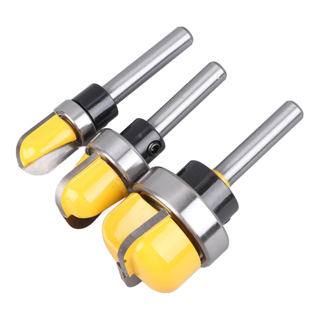 3 шт. Фреза Пазовая Фреза 1/4 дюйма хвостовик Круглое дно Деревообработка Фрезерная фреза Набор фрез