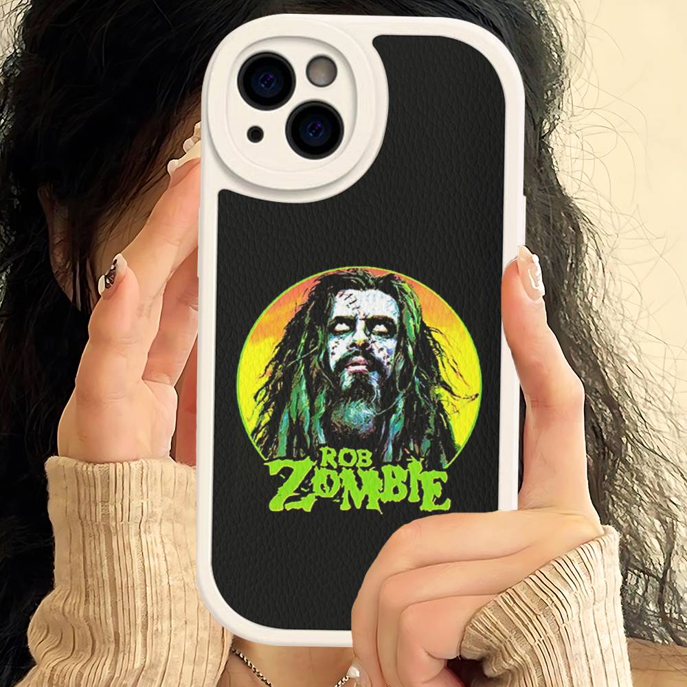 Ретро Чехол для телефона Singer R-Rob Z-Zombie Для IPhone 16 15 14 13 12 11 Pro Max Plus Мягкая кожаная крышка