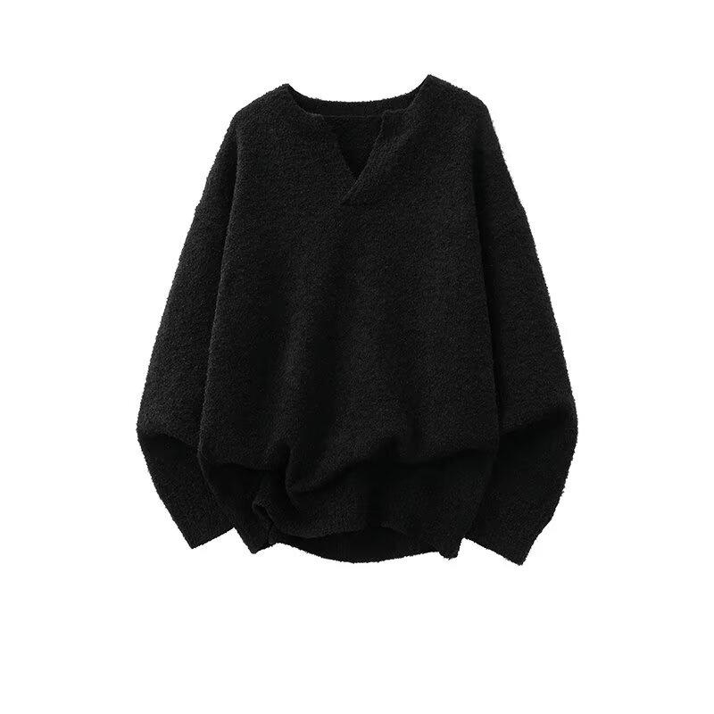 Men's Trendy V-Neck Sweater: Autumn/Winter Loose Fit Knit Top
