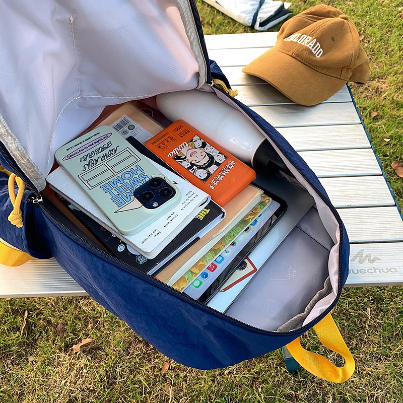 Школьный рюкзак с цветными блоками, женский рюкзак, большой емкости, студенческий дорожный рюкзак