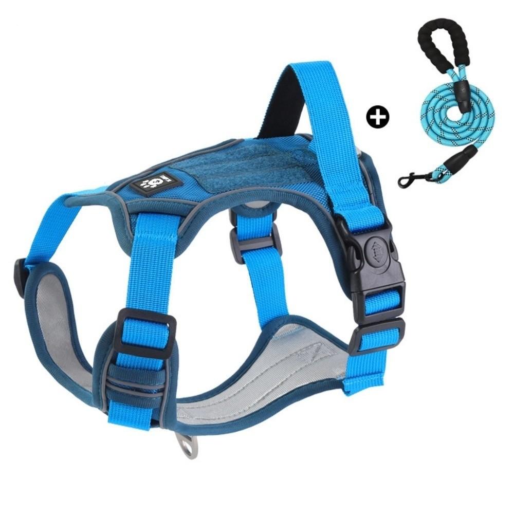 Multi-Point Adjustment Anti-Pull Dog Harness Reflective Dog Leash Dog Chest Strap Daily Walks