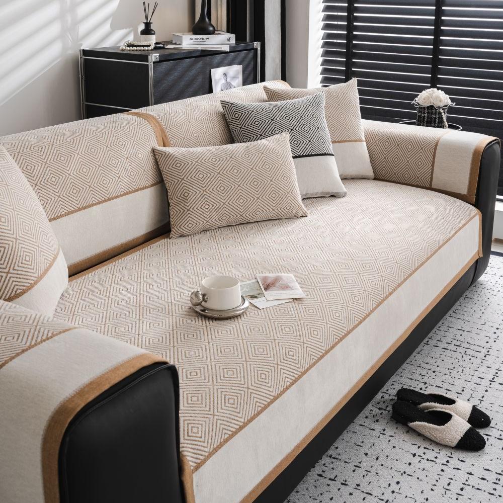 Living Room Non-slip Couch Sofa Cover Summer Nordic Universal Chenille Sofa Cushion Cover Slipcover Funda