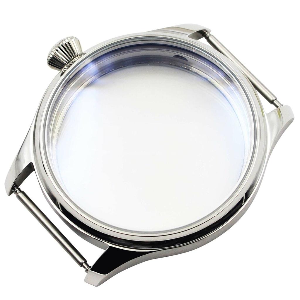 44MM Stainless Steel Watch Case Shell for Seagull Mechanical Watch ST3600/3621 6497/6498