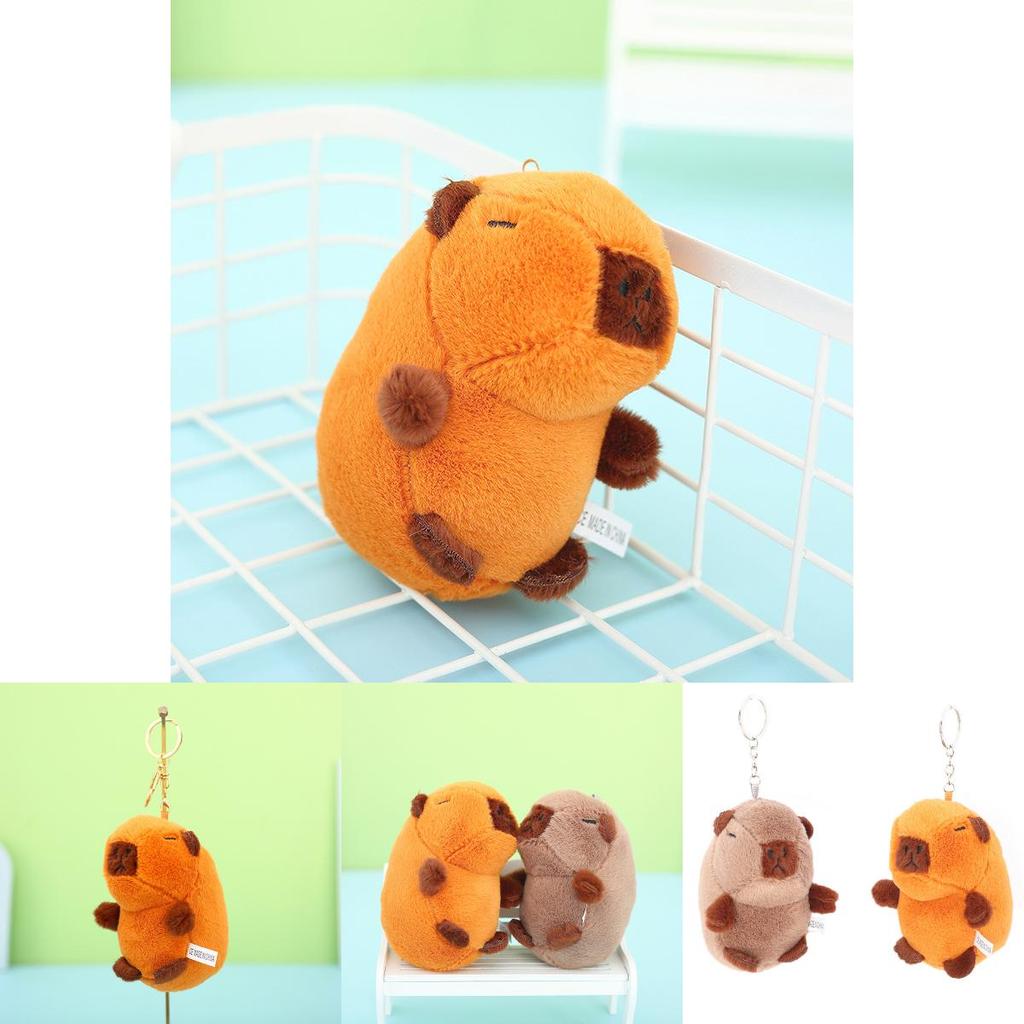 Adorable Capybara Plush Keychain Soft And Cute Cross-border Bag Charm