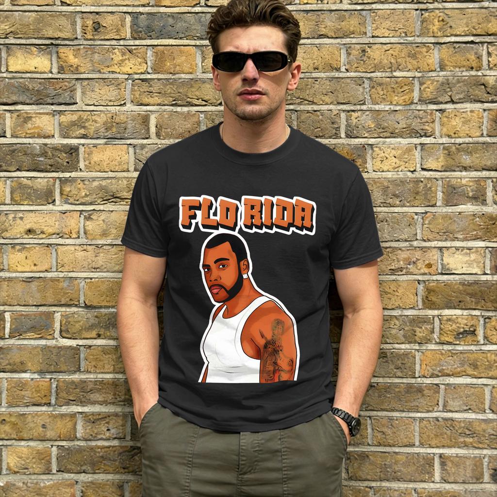 Casual T Shirt Summer Rapper Flo Rida Trending Tshirts Cotton Tee Shirt For Unisexs Y2k Classic Design Short Sleeve Top Tees