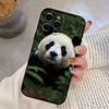 Чехол для телефона с животным Пандой для iPhone 17,16,15,14,13,12,11 Plus,Pro Max,XS,Мягкий силиконовый черный чехол