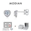 MODIAN D Сердце Груша Квадратные Серьги-гвоздики с Муассанитом Серебро 925 Пробы Лабораторные Алмазные Серьги Для Женщин Свадебные Украшения