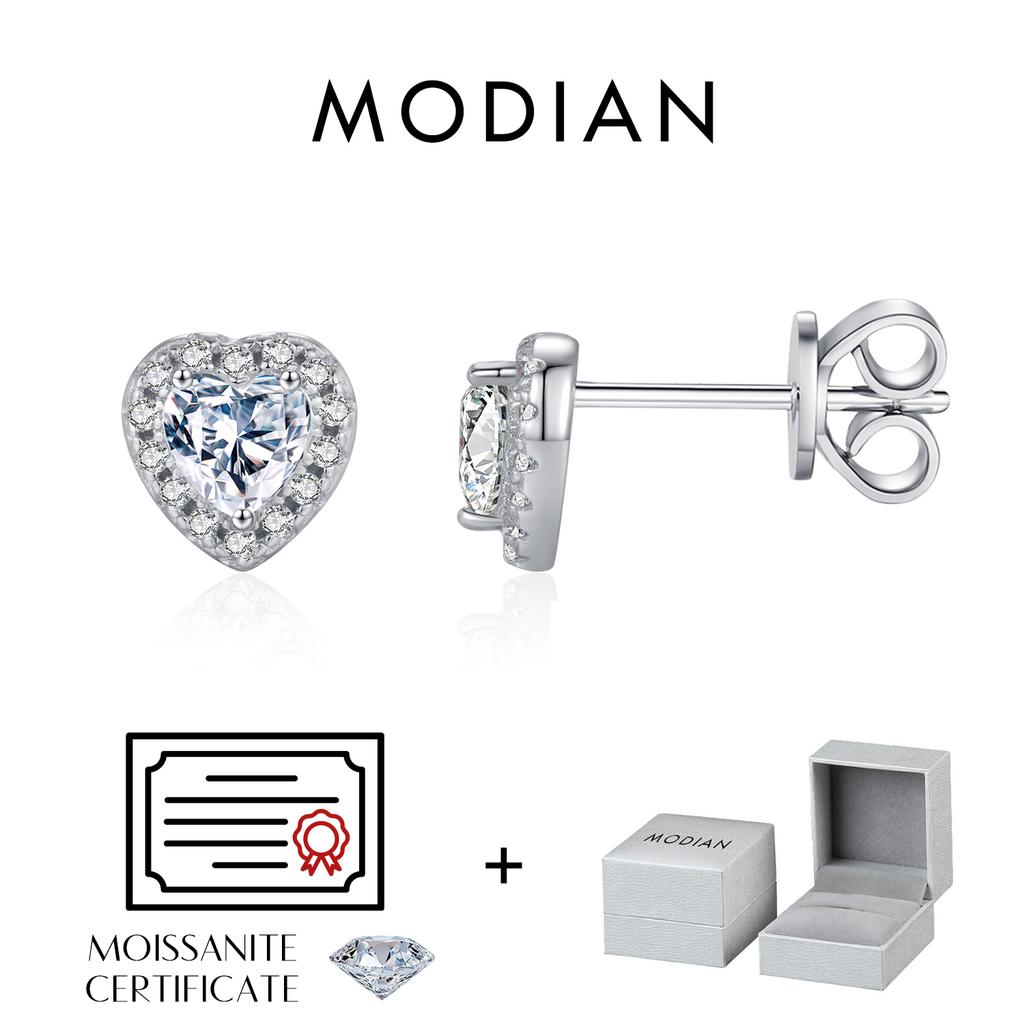MODIAN D Сердце Груша Квадратные Серьги-гвоздики с Муассанитом Серебро 925 Пробы Лабораторные Алмазные Серьги Для Женщин Свадебные Украшения
