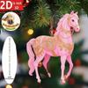 Cute Cat 2D Flat Acrylic Christmas Pendant Festive Christmas Tree Hanging Ornaments For Holiday Festive Xmax Tree Decoration