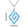 Aobao Square Necklace, Prayer Magic square Pendant, Collarbone Chain, Sweater Chain, Opal