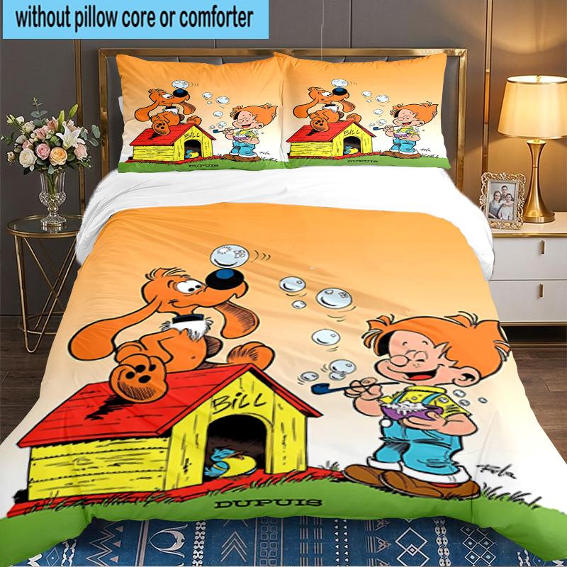 Kiss Boule Adventure 3pcs Bedding Set,Including 1pc Duvet Cover And 2pcs Pillowcases Perfect Gift for Christmas,Ideal for Bedroom, Dormitory