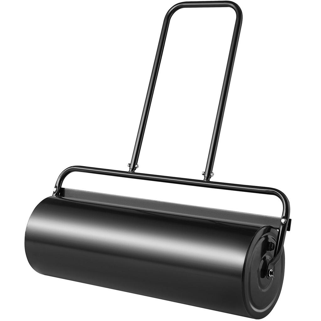 Lawn Roller, 17 Gallon Sand/Water Filled Yard Roller, Steel Sod Roller with Easy-turn Plug and U-Shaped Ergonomic Handle for Convenient Push and Pull,
