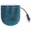 Vintage Leather Cowhide Drawstring Coin Purse - Small Clutch Wallet