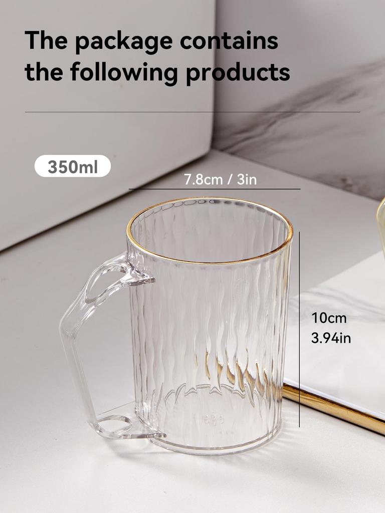 Light Luxury Wash Cup Ins Wind Mouthwash Cup Transparent High Beauty Toothbrush Cup Household Toothware Cup