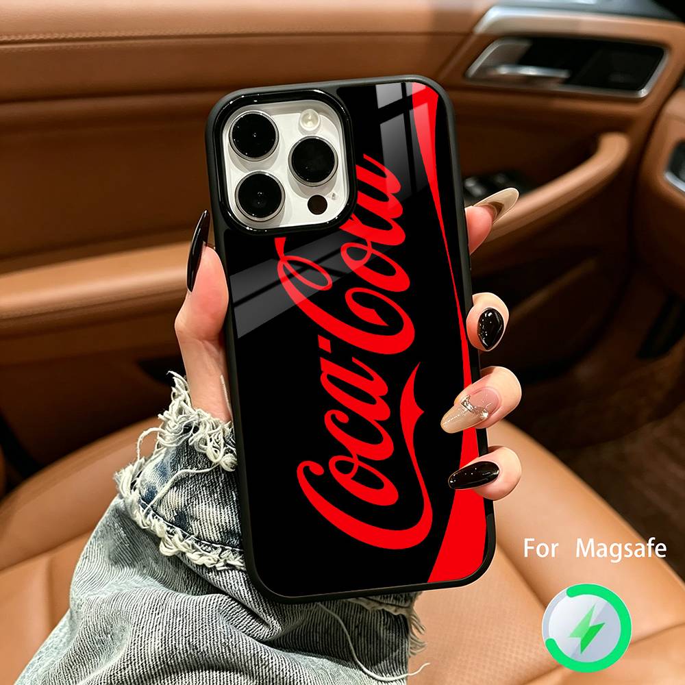 Чехол для телефона Hot C-Coca Drinks C-Cola для IPhone17 16 15 14 13 12 11 Pro Max 16/15/14Plus Чехол для беспроводной зарядки Funda