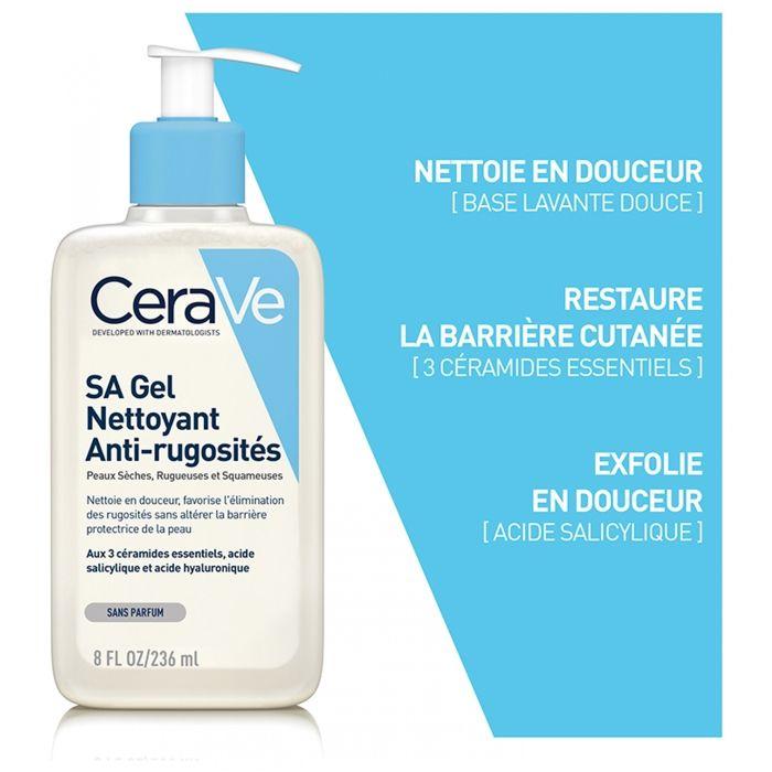 Face Cleansing Gel - Cerave - SA Anti-Roughness - 236ml - Salicylic Acid - Dry Skin