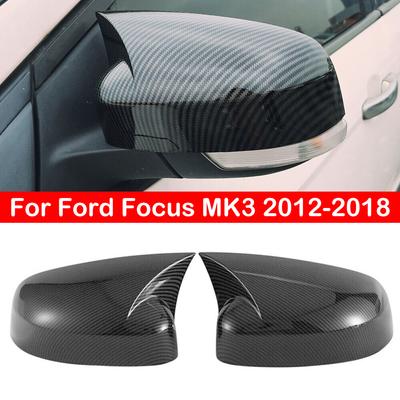 Для Ford Focus MK3 2012-2018 крышка бокового зеркала заднего вида Крыло Крышка бычьего рога внешняя дверь чехол заднего вида отделка из углеродного волокна