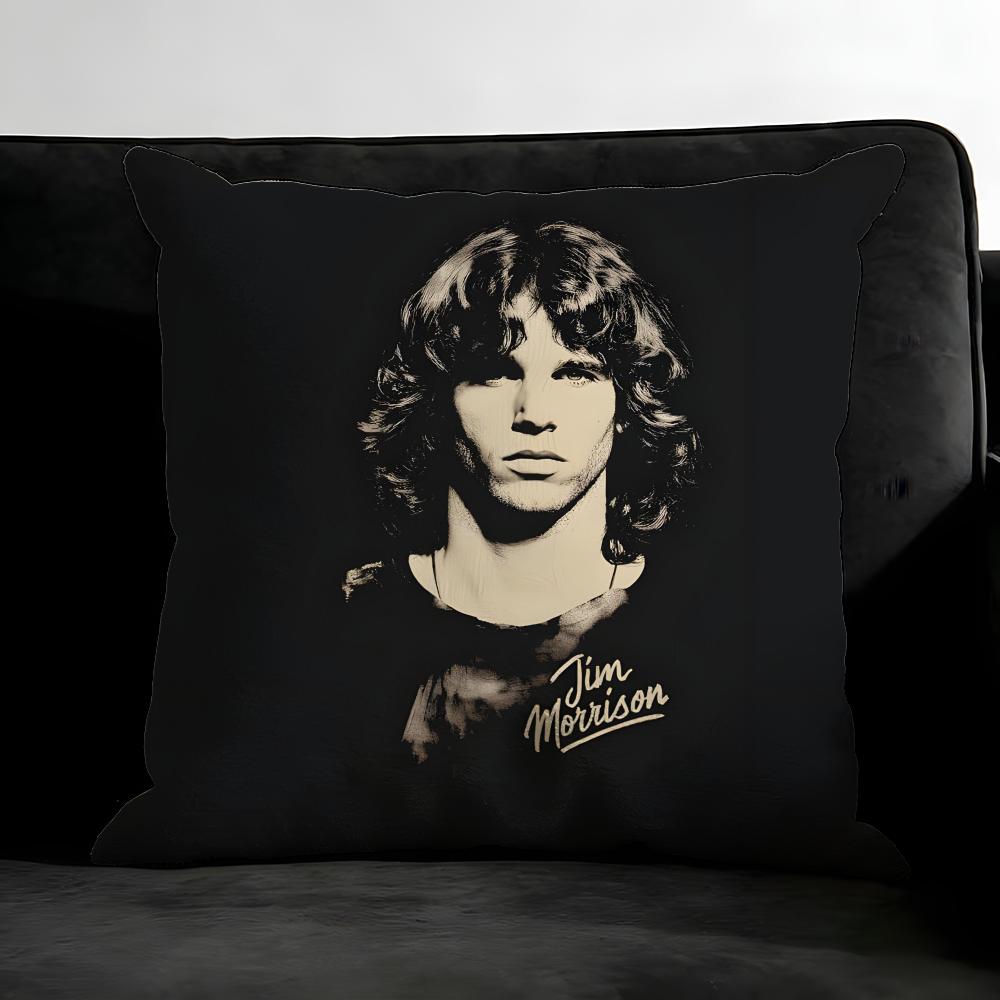 J-Jim M-Morrison Чехол для подушки Наволочка Ультрамягкая Кожаная Ткань Облачный Комфорт и Скрытая Молния