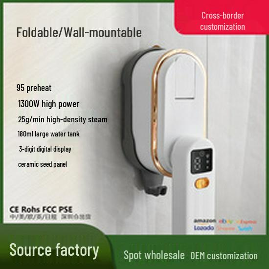 Портативный ручной отпариватель и утюг для одежды - Большой электрический сухой/влажный пар для домашнего использования