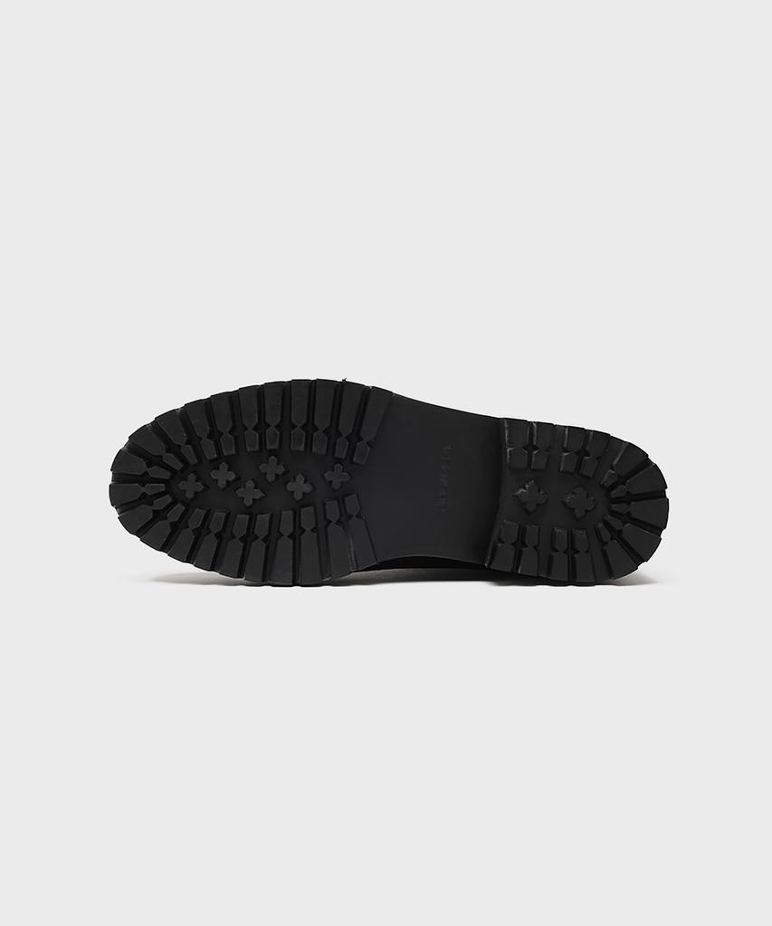 FIRENZE ATELIER [Vibram] Y-Tip Line Hidden Zipper Lace-Up Boots 7600 [Black Box]