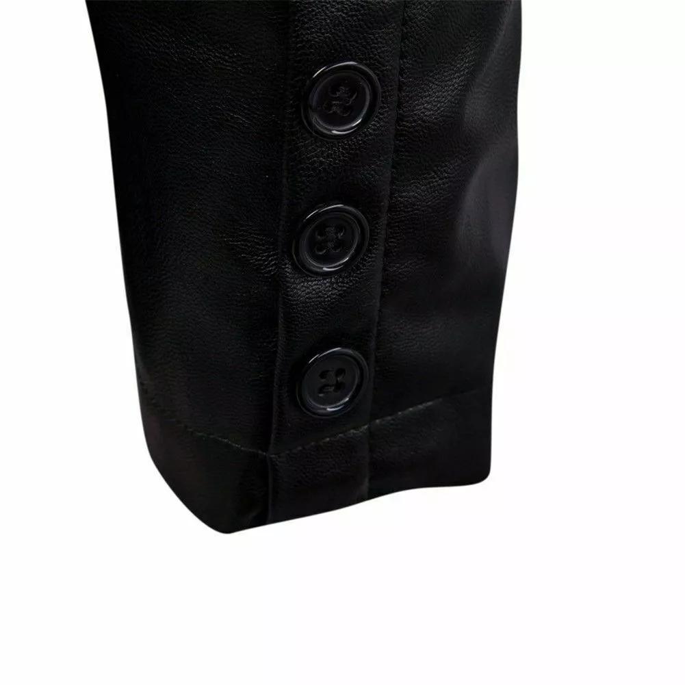 AL KHALID НОВЫЙ мужской черный кожаный пиджак 100% натуральная овчина стильный приталенный пиджак пальто