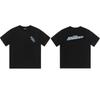 Cross-border new graffiti letter printing European and American street trendy brands loose and versatile casual men's and women's short-sleeved round