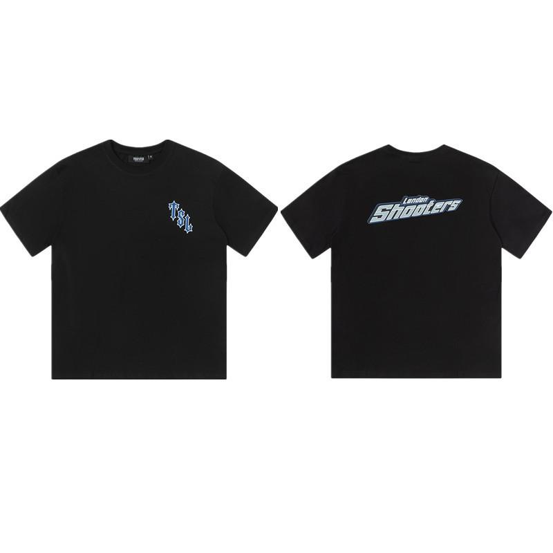 Cross-border new graffiti letter printing European and American street trendy brands loose and versatile casual men's and women's short-sleeved round
