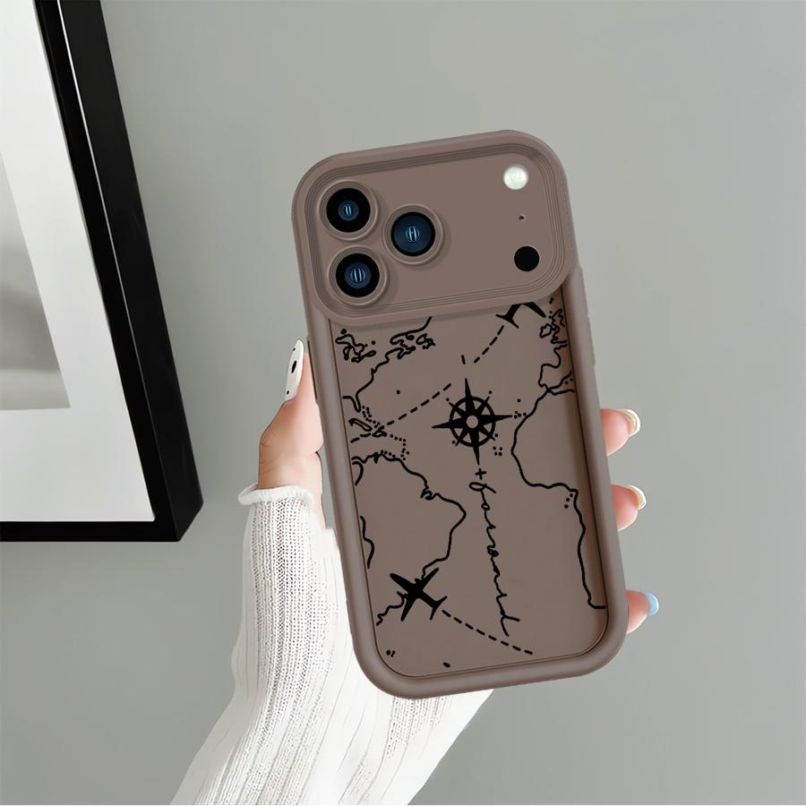 Кейс с маршрутом самолета для Apple iPhone 17 Pro Max XS 12 16 XR 16e Air 14 Plus 13 Mini 11 15 Чехол для телефона