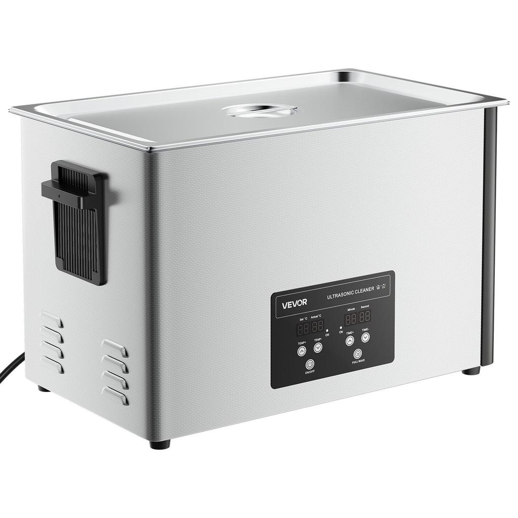 30L Ultrasonic Cleaner, Professional Ultrasonic Cleaner Machine with Cleaning Basket & Digital Display, 480W Stainless Steel 40kHz Industrial Cleaning