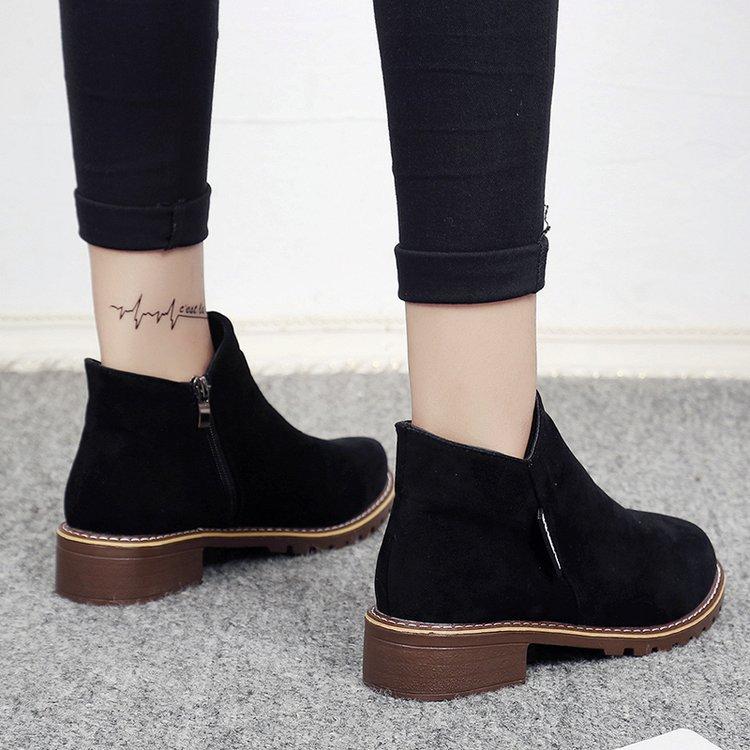 Классические женские теплые ботинки, осенне-зимние ботинки, классические зимние ботинки на молнии, зимние замшевые теплые меховые плюшевые женские туфли