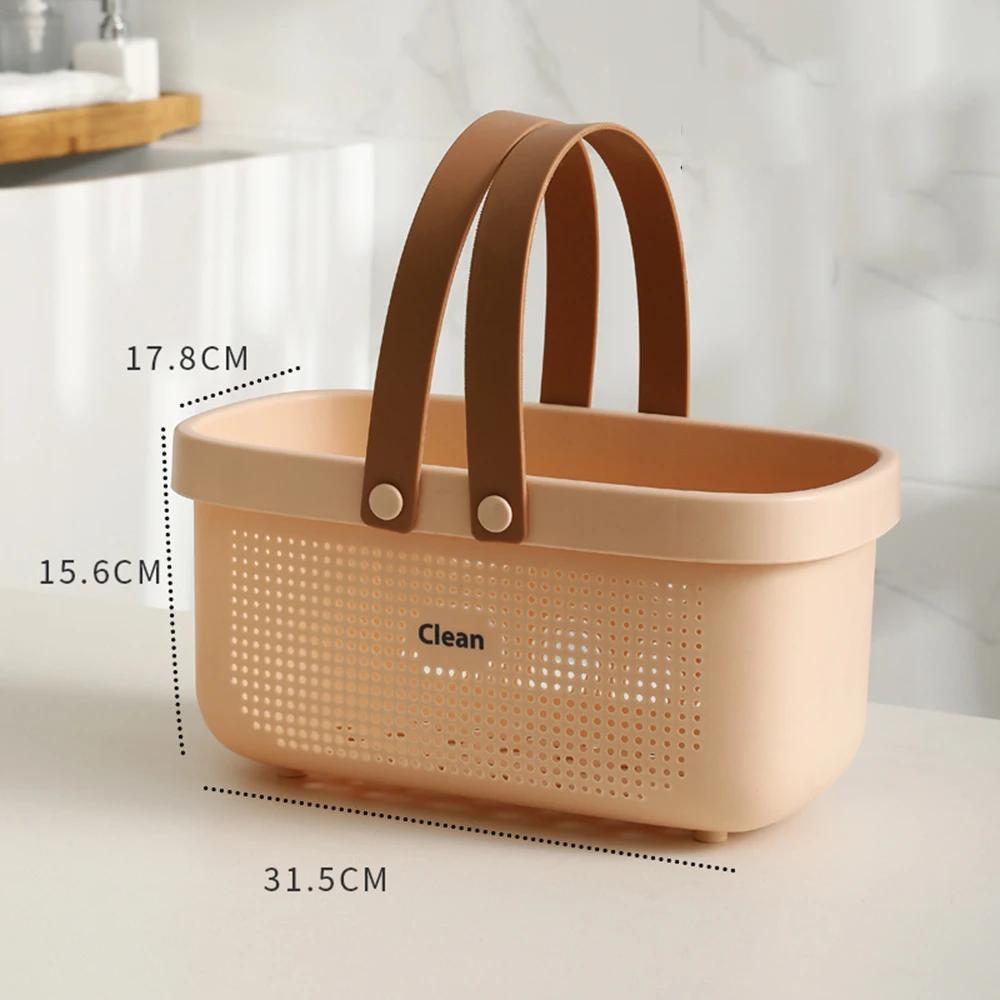 Compactshowerbasket Premium PP Mesh Basket with Handles Bathroom, University Dormitory Kitchen, Camp Gym, Garden Cleaning Supplies