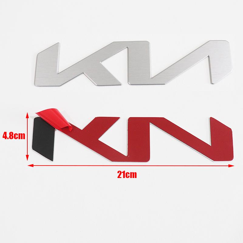 AAND1 1pcs 3D newest aluminum Car Front logo Front hood Rear Bumper tail door trunk sticker car Emblem styling Accessories For kia