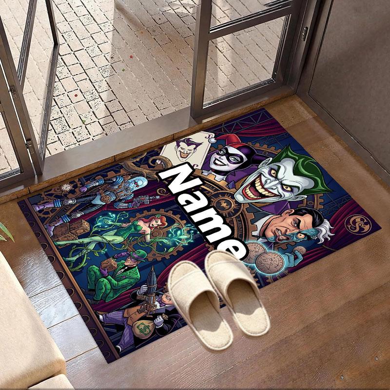 Custom Name Personalized Batman Print Carpet, Versatile Home Decor Rug, for Playroom, Apartment, Balcony, Entryway, Hallway Gift