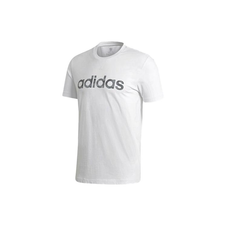adidas Футболки мужские белые с круглым вырезом умеренного прямого кроя FH6625