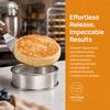 6PCS Easy Demoulding Stainless Steel Crumpet Rings Double Rolled Baking Mold  Muffin Baking