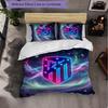 Atletico Madrid Pattern 3 Pieces Bedding Set Soft Microfiber Duvet Cover with Pillow Cases for Bedroom