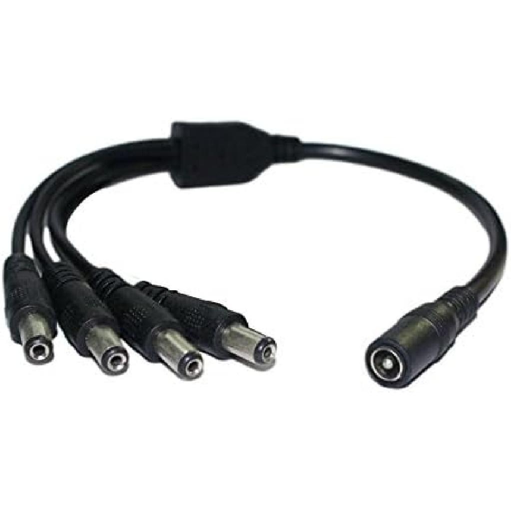 DC Power Female to Male Splitter Adatper Cable, Power Supply Splitter Cable for LED Strip Lights CCTV Camera (1TO3)