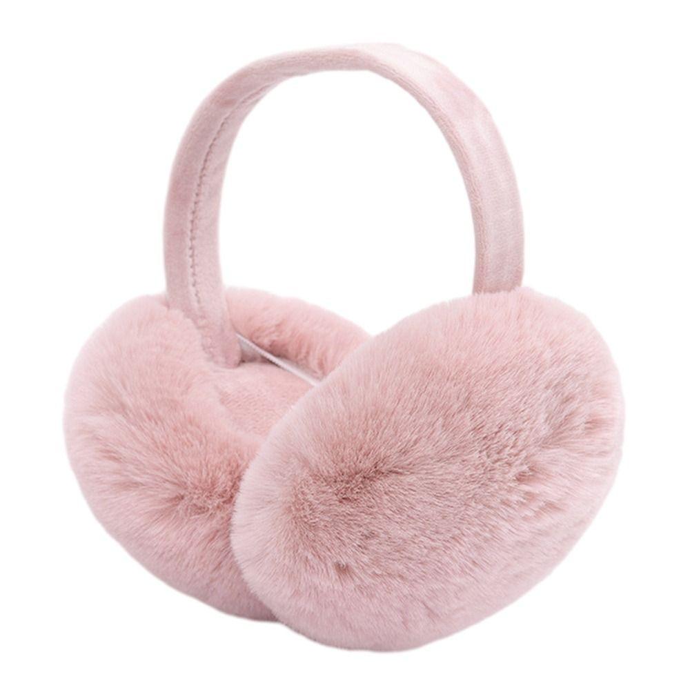 Мягкие плюшевые наушники с защитой от холода, зимние теплые складные наушники из искусственного меха, подарки