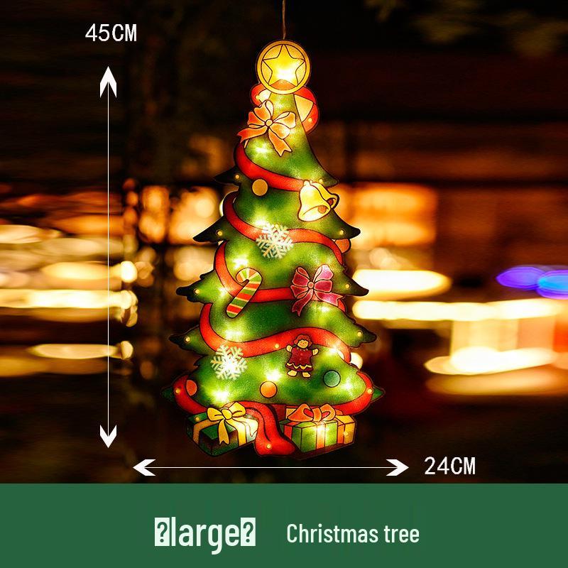 LED Christmas Suction Cup Window Lights: Indoor Decorative Hanging Festival Lights