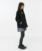OHESHIO Vintage Floral Half Coat, Black