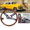 457mm Steering Real with Horn Button 18-inch Wheel, Wood, Truck/Car Replacement, (A)