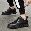 Trendy Brand Men's Thick Soles Versatile Casual Shoes Men's Oxford Shoes Men's Genuine Leather Casual Shoes Outdoor Travel Shoes