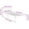 VidaXL Cadre de lit extra long sans matelas 100x210 cm bois massif pin, lit, meuble de chambre à coucher, lit en bois, lit 852432