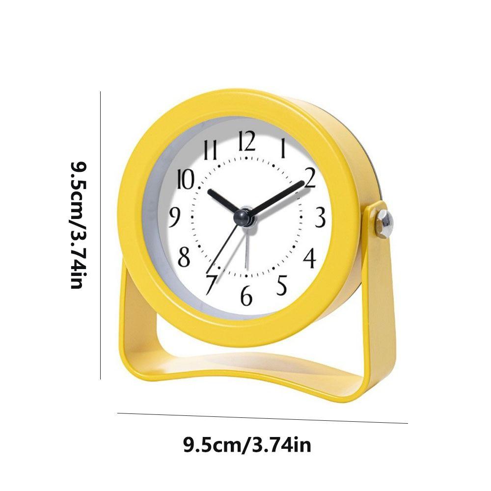 Creative Silent Mechanism Alarm Clock Rotating Bracket Loud Sound Desktop Clock with Night Light Electronic Clock Bedside Use