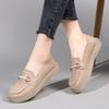 Leather Single Shoes Women's Spring One-pedal Soft Leather Soft Sole Versatile Small Leather Shoes Casual Flat Bottom
