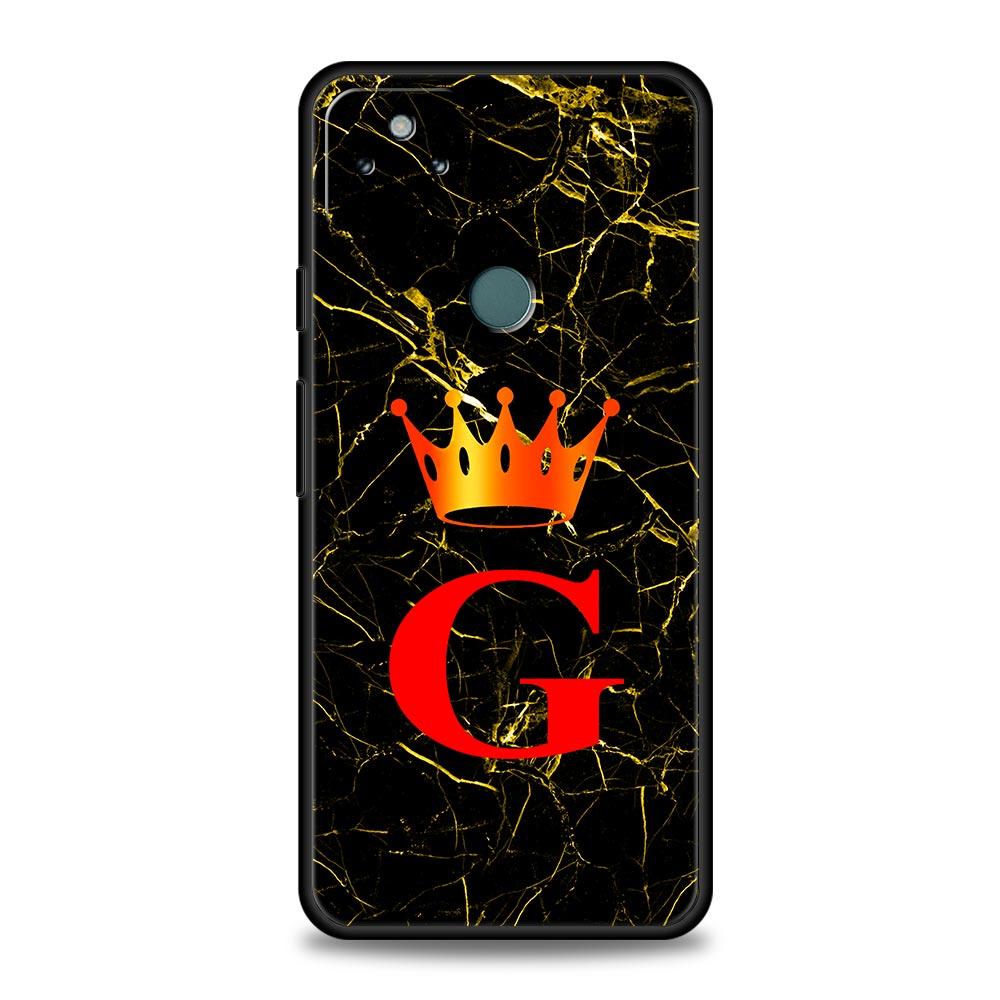 Marble Letter Phone Case Cover for Google Pixel 10 9 8 7 6 9A 8A 7A 6A Pro Shockproof Soft TPU 10 Pro XL Shell Fundas Capas Bags