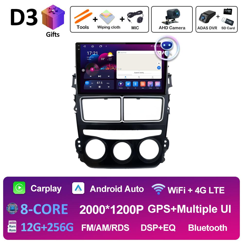 Беспроводной CarPlay Smart System для Toyota Vios Yaris 2018 2019 2020 Android Auto GPS Навигация QLED IPS Экран WIFI Авто Инструменты